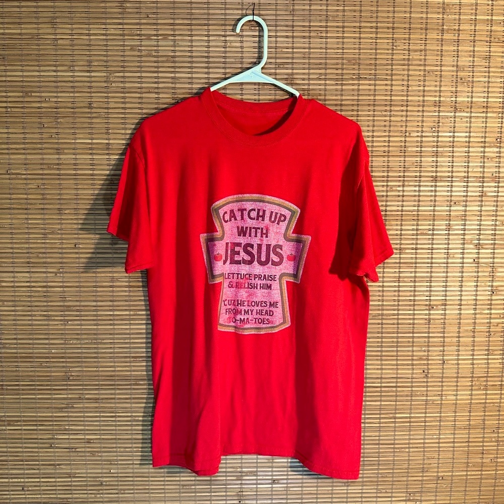 Vintage ‘Catch Up With Jesus’ Short Sleeve T-Shirt Large